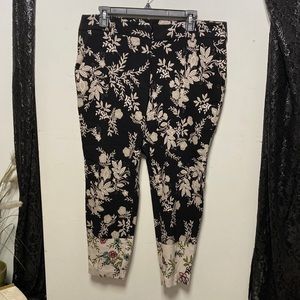 Prosecco Floral Print Ankle Pants Sz 16P